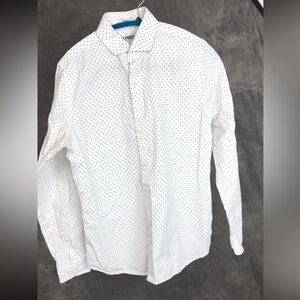 Express White and Black Dotted Men's Shirt